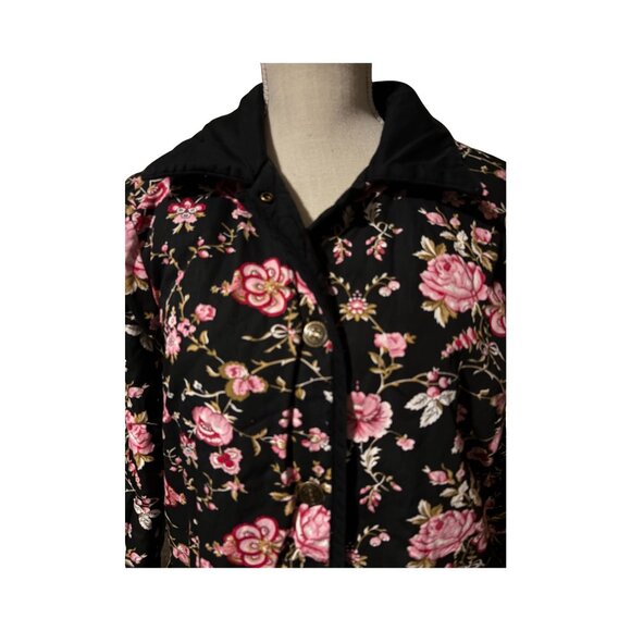 Handmade Reversible Floral Quilted Jacket – Women’s Medium - Picture 6 of 11